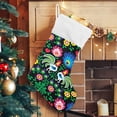 thumbnail image 5 of Coolnut 1PCS Christmas Stocking Cock Flowers Xmas Stockings Decoration for Family Holiday Party Ornaments Decor Fireplace, 17.7 x 12 Inch, 5 of 7
