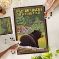 thumbnail image 2 of Lantern Press 1000 Piece Jigsaw Puzzle, The Adirondacks, New York, Black Bear in Forest, 2 of 5