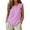 Pink, variant on Womens Ruffled Strap Tanks Tops Round Neck Sleeveless Linen Material Casual Everyday Summer Blouses Pink S