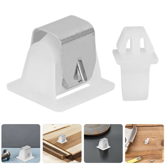 HOMEMAXS Dryer Door Latch Lock Replacement Parts for Home Appliances Durable Plastic and Stainless Steel White Color