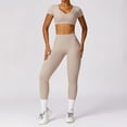 thumbnail image 1 of Traje de yoga de manga larga cepillado, ropa exterior sexy, traje deportivo ajustado, ropa de entrenamiento para correr de secado rápido, 1 of 2