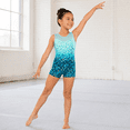 thumbnail image 4 of Aideaone Girls Gymnastics Leotards 2 Pack Sleeveless Rhinestone Biketards Sparkle Printed Dance Unitard Ballet Training Bodysuit for Little Girls 4-10Y, 4 of 8