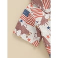 thumbnail image 6 of Bagilaanoe 4th of July Outfits for Toddler Baby Boys Short Sleeve Print Shirts Tops + Striped Shorts 6M 12M 18M 24M 3T 4T Kids Independence Day Clothes 2pcs Short Pants Set, 6 of 7