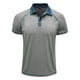 thumbnail image 5 of pstuiky Camisa de manga corta para hombre, Blusa de manga corta con cuello vuelto, transpirable, con botones y color liso para hombre camisas casuales para hombre m, 5 of 7