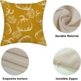 thumbnail image 3 of Fall Pillow Covers 18x18 Mustard Yellow Cream Pumpkin Decor Throw Pillows Case for Couch Maple Leave Autumn Harvest Thanksgiving Farmhouse Outdoor Decorative Cushion Cases for Sofa Bed Set of 2, 3 of 6