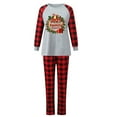 thumbnail image 2 of REORIAFEE Matching Pajamas for Family Christmas 2 Piece Plus Size Loungewear Long Sleeve Top and Pant Plaid Soft Sleepwear Multicolor S-3XL, 2 of 3