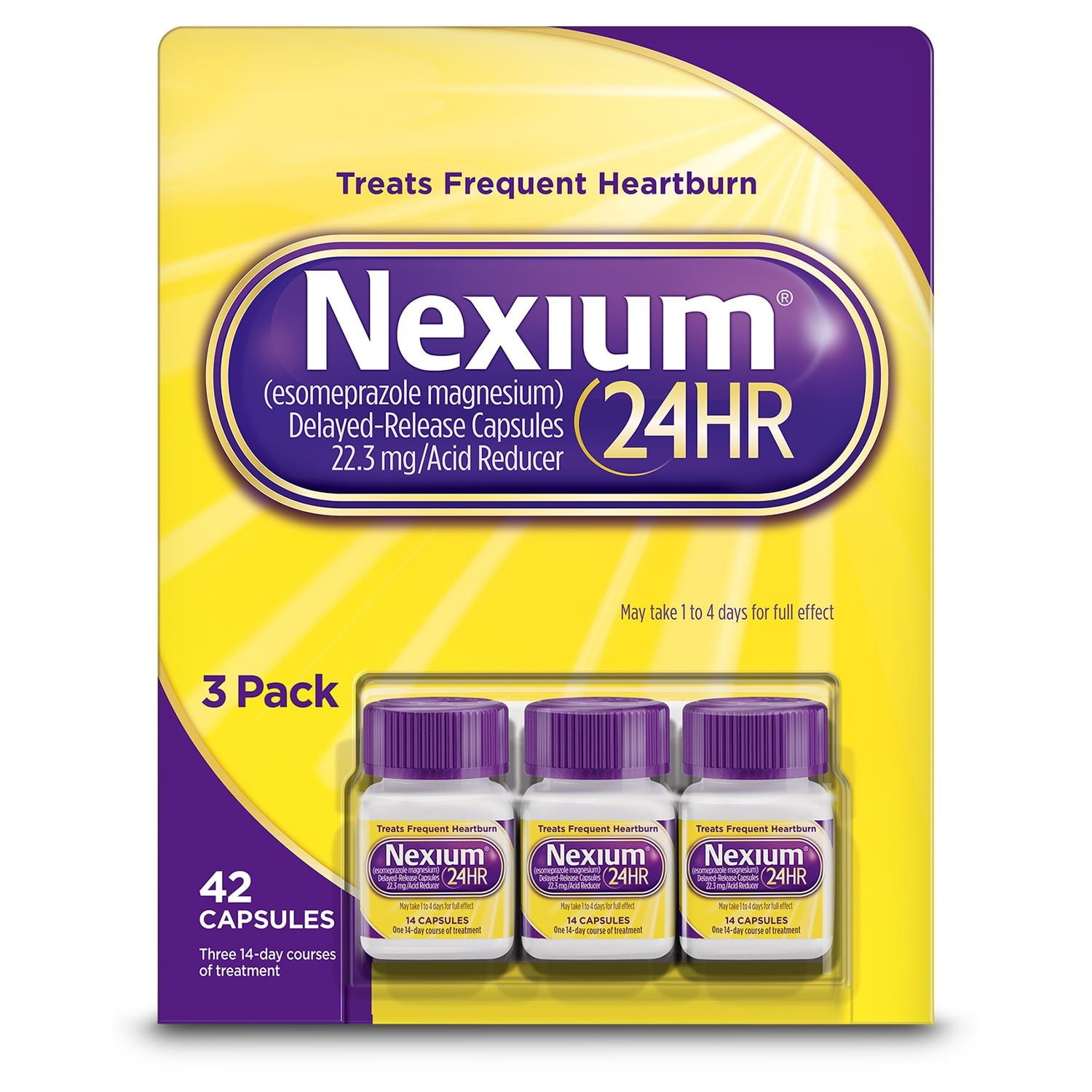 Nexium 24HR Acid Reducer, Delayed-Release Capsules, 42 Count - Walmart ...