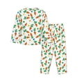 thumbnail image 2 of Uemuo Cute Carrot Pattern Womens Pajama Sets,PJ Set for Women,Pajamas for Women Logo,Long Sleeve Pajama Set for Women,Soft Long Sleeve Top With Pants-X-Large, 2 of 9