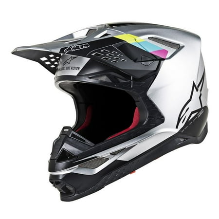 Alpinestars 2019 Supertech M8 Contact MX MIPS Helmet - Silver/Black -