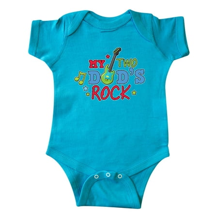 

Inktastic My Two Dads Rock with Guitar Gift Baby Boy Bodysuit