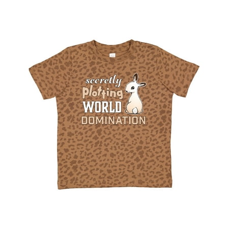 

Inktastic Secretly Plotting World Domination Cute Bunny Gift Toddler Boy or Toddler Girl T-Shirt