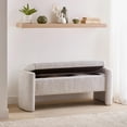 thumbnail image 3 of Bouclair ottoman crème avec rangement, 3 of 7