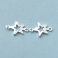 thumbnail image 2 of Brass Connector Charms Cadmium Free & Lead Free Long-Lasting Plated Star Links 925 Sterling Silver Plated 12.5x8x1mm Hole: 1mm DIY, 2 of 3