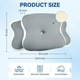 thumbnail image 6 of SweetLux NEW YORK Cervical Memory Foam Neck Pillow for Neck and Shoulder Pain Relief, (Gray/White), 6 of 7