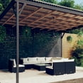 thumbnail image 1 of vidaXL 10 Piece Garden Lounge Set with Cushions Poly Rattan Black, 1 of 5