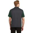 thumbnail image 2 of Sport-Tek Colorblock Micropique Sport Wick Polo-XL (Iron Grey/ Forest Green), 2 of 6