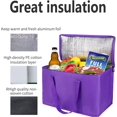 thumbnail image 4 of LAICAIW Sacs d'Épicerie Isolés Supplémentaires, Violet Lot de 2, Réutilisables, Robustes, à Fermeture Éclair Zippée, Pliables, Fourre-Tout, Refroidisseur, pour Hommes, Femmes, pour Voiture, Recyclés, 4 of 6