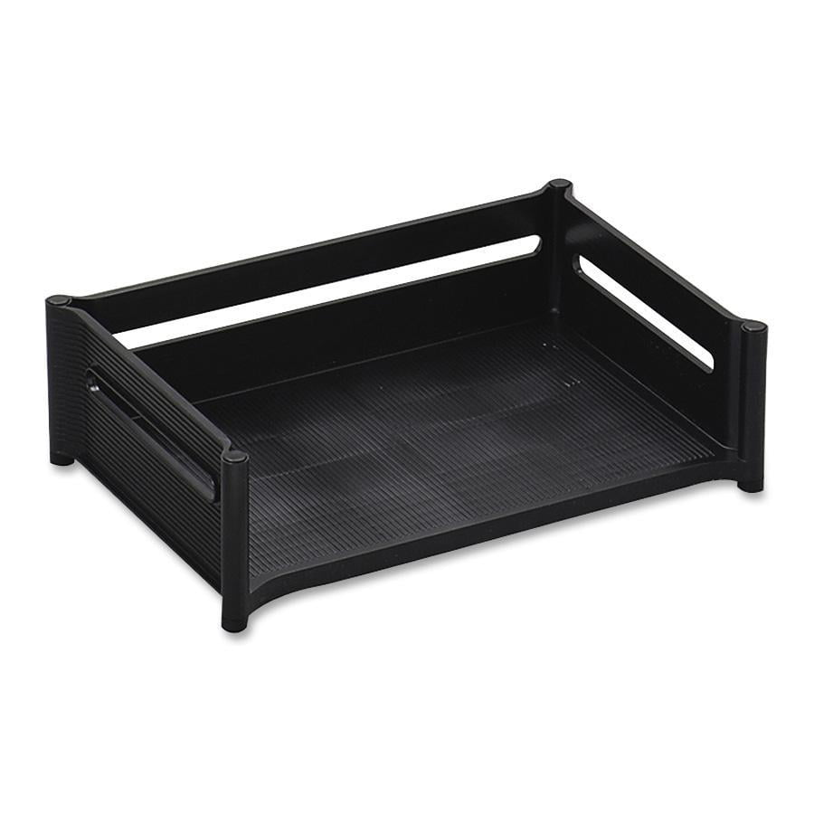Rubbermaid Mega Stackable Tray, Black, 1 Each (Quantity)