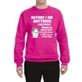 thumbnail image 2 of Wild Bobby, Office Dwight Quote Before I Do Anything, Pop Culture, Unisex Crewneck Graphic Sweatshirt, Fuschia, Small, 2 of 4