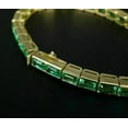 thumbnail image 5 of Lakshya Jewel LLC Women's Tennis Fancy Bracelet 14K Yellow Gold Plated Lab Created Emerald Silver, 5 of 5