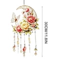 thumbnail image 2 of Clearance! Suncatcher Window Hanging Ornament Floral Butterfly Acrylic Wind Chime with Crystal Pendant for Home Bedroom Living Room Window Garden Boho Wall Art Decor, 2 of 7