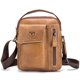 thumbnail image 2 of Bolso bandolera de cuero genuino vintage para hombre, bolso bandolera de viaje deportivo al aire lib BULLCAPTAIN Paquete de hombro, 2 of 7