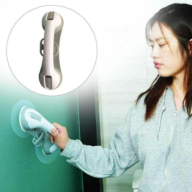 de , ventosas de seguridad para Barras de apoyo de seguridad s Barra de apoyo con ventosa para discapacitados Ancianos Mujeres Bañera Inodoro Gris shamjiam Barras de apoyo para la ducha