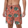 thumbnail image 2 of Haiem Hedgehog Mushroom Mens Swim Trunks with Compression Liner 2 in 1 Swimming Shorts Stretch Swimwear Quick Dry,Board Shorts-Medium, 2 of 9