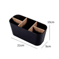 thumbnail image 2 of ckepdyeh Portacepillos de dientes para baños, organizador de pasta de dientes de 5 ranuras con divisor de bambú, almacenamiento de accesorios de baño, 2 of 7
