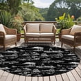 thumbnail image 4 of Coastal Nautical Round Area Rug 5Ft Washable Circle Rugs for Living Room Bedroom, Summer Ocean Beach Sea Corals Black Non-Slip Carpet Floor Mats Indoor Outdoor Carpet Runner Aesthetic Home Decor, 4 of 8