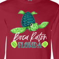 thumbnail image 4 of Inktastic Boca Raton, Florida Happy Sea Turtle Long Sleeve T-Shirt, 4 of 5
