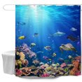 thumbnail image 3 of Goodbath Shower Curtain 84 inch, Underwater Sea Life Fish Polyester Fabric Waterproof  Bath Curtains for Bathroom Bathtub, Extra Long 72 x 84 inches, 3 of 6