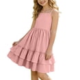 thumbnail image 3 of Diufon Dresses for Girls Spaghetti Strap Flowy Ruffled Layered Sundress Summer Cute Graduation Bridesmaid Dress, 3 of 9