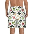 thumbnail image 3 of Kdxio Dinosaur Pattern Mens Casual Shorts - Drawstring Summer Beach Sports Shorts for Men, 3 of 9