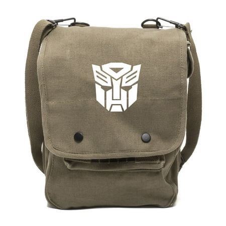 Transformers Robots in Disguise Autobot Logo Travel Map Army Bag Shoulder (Best Travel Purse For Europe)
