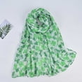 thumbnail image 2 of Baqcunre Silk Scarves, Four Print Scarf For Women St Day Womens Shawl Scarf Lightweight Scarves Soft Wrap For Fall Winter Green A, 2 of 7