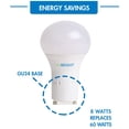 thumbnail image 4 of Viribright 60-Watt EQ Replacement A19 GU24 General Purpose LED Light Bulb, 4000K Cool White (6-Pack), 4 of 5