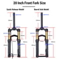 thumbnail image 3 of Forks High-Performance Bike Suspension Forks - Aluminum Alloy Quick Release/Barrel Axle 20/24 Inch Shoulder/Wire MTB Front Fork Control Fat Bike Fork, 3 of 6