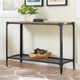 thumbnail image 1 of Walker Edison Declan Urban Industrial Angle Iron and Wood Entry Table, 44 Inch, Barnwood, 1 of 5