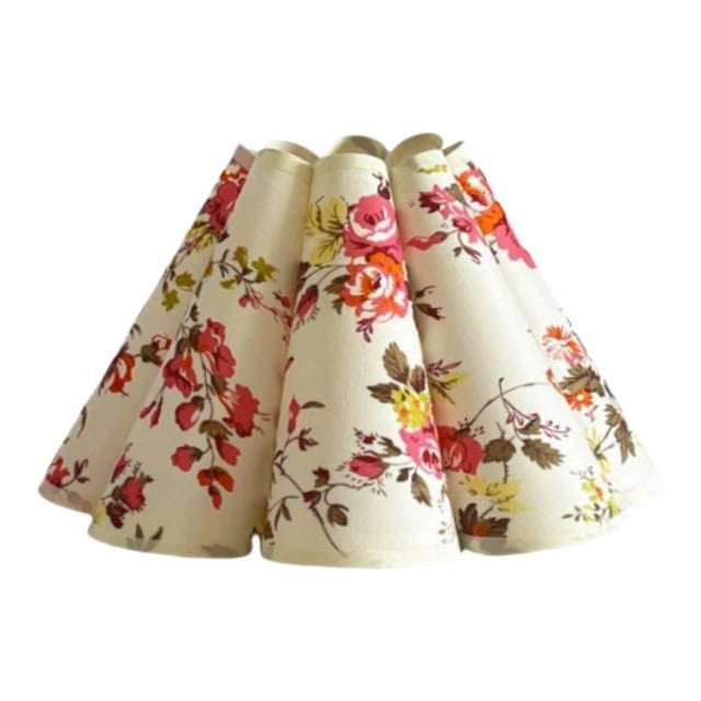 Pantalla de lámpara en forma de pétalo, cubierta de tela para lámpara decorativa, pantalla de repuesto para colgante, para dormitorio, hogar y con flor