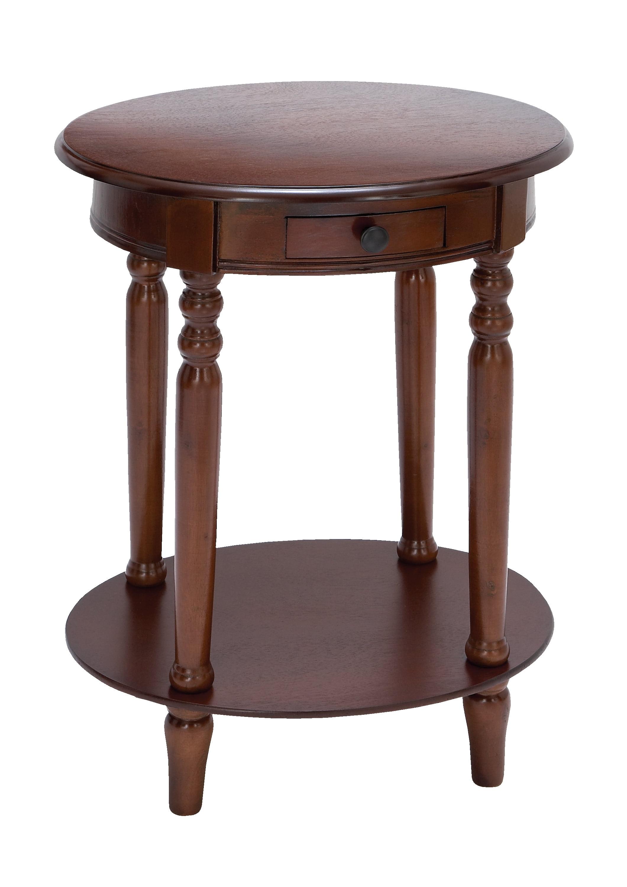Decmode Traditional 27 X 20 Inch Oval Wooden Accent Table