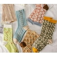 thumbnail image 6 of 5 Pairs Casual Cotton Socks Colorful Floral Crew Socks Pack for Women Ankle Socks Multipack, 6 of 9