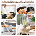 thumbnail image 6 of Walchoice 5 Pcs Silicone Cooking Utensils Set, Heat-Resistant Kitchen Utensils Set, Food-Grade Kitchen Tools, Soup Ladle, Slotted Spoon, Slotted Turner, Spoon, Pasta Server - Khaki, 6 of 7