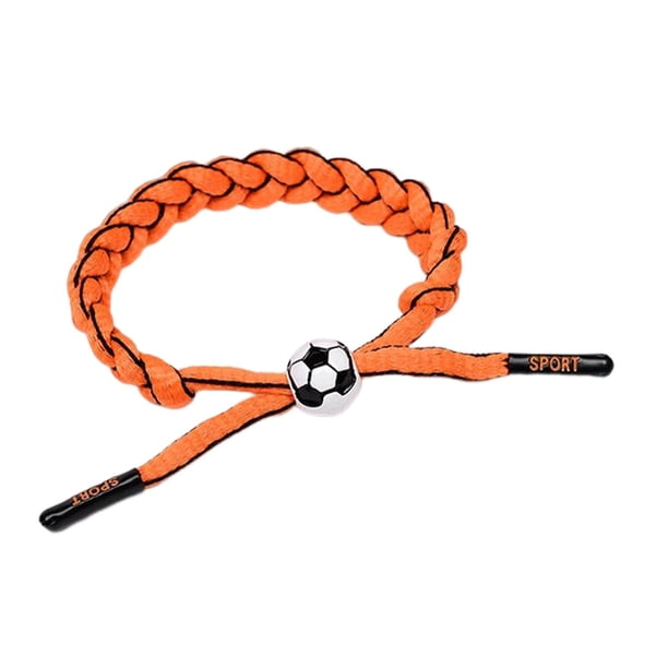 de cuerda Brazaletes de fútbol Favores Jugadores s de fútbol Naranja BLESIY Pulsera trenzada