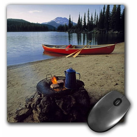 3dRose Oregon, Sparks Lake. Camping near Bend - US38 RER0030 - Ric Ergenbright, Mouse Pad, 8 by 8