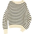 thumbnail image 1 of Ralph Lauren Womens Fringed Knit Sweater, creamblack, S, 1 of 1