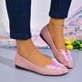 thumbnail image 4 of Women Suede Ballet Flats, Round Toe 3D Mesh Butterfly Pearl Decor Slip On Flat Shoes, Cute Casual Dress Shoes for Wedding, 4 of 8
