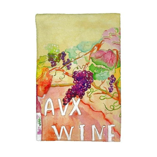 Betsy Drake KT600 Wine & Grapes Kitchen Towel
