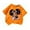 Orange, variant on Little Girls' Graphic Tee Cartoon Print Short Sleeved T Shirt, Orange