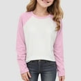 thumbnail image 2 of Gubotare Girl Long Sleeve Shirt Long Sleeve Shirts for Girls Winter Cute Girls Tops Kids Crew Neck Tee Shirts Trendy Print Girls Clothes Size 5T 6T (Pink,5-6 Years), 2 of 6
